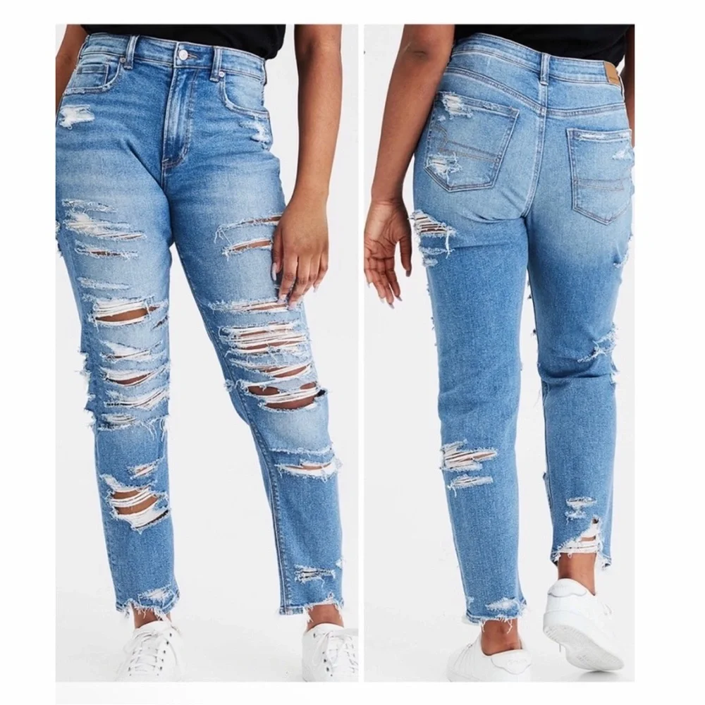 AE - Destroyed High-Rise Mom Jean